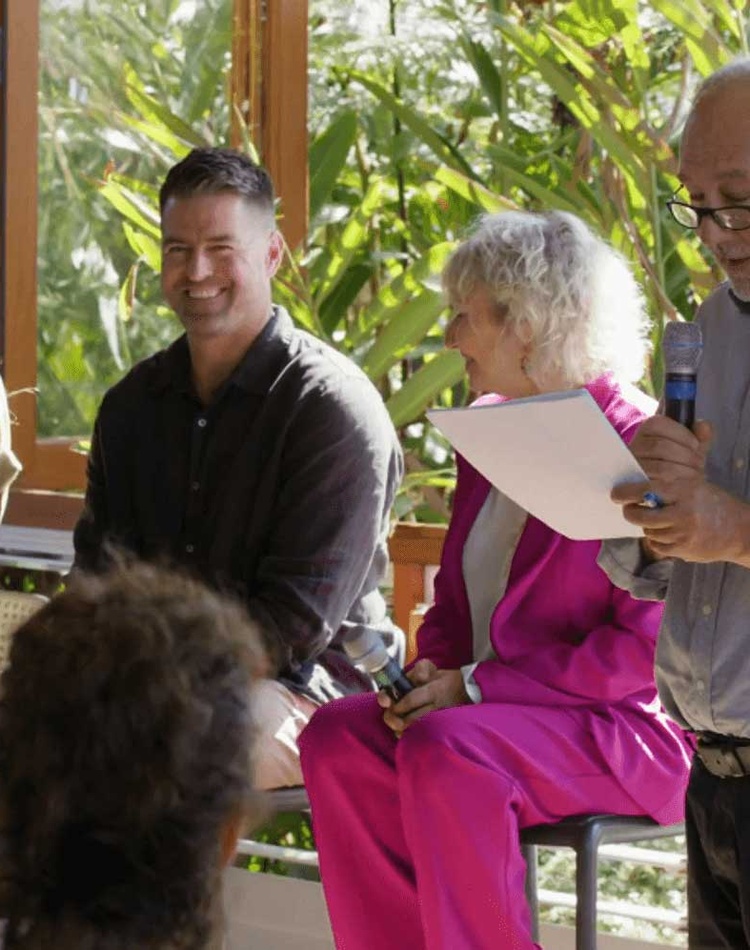 Alumni panellists at Harvest