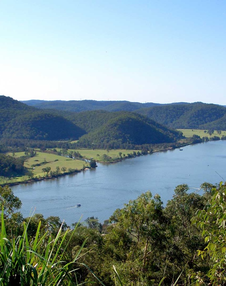 aerial view of river