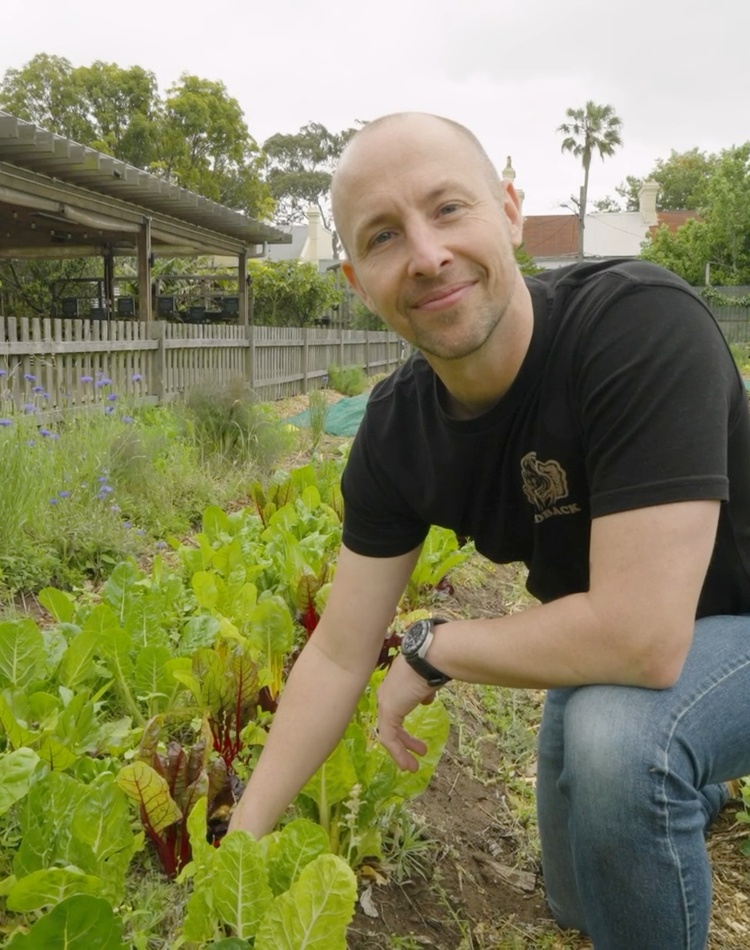 David at his farm