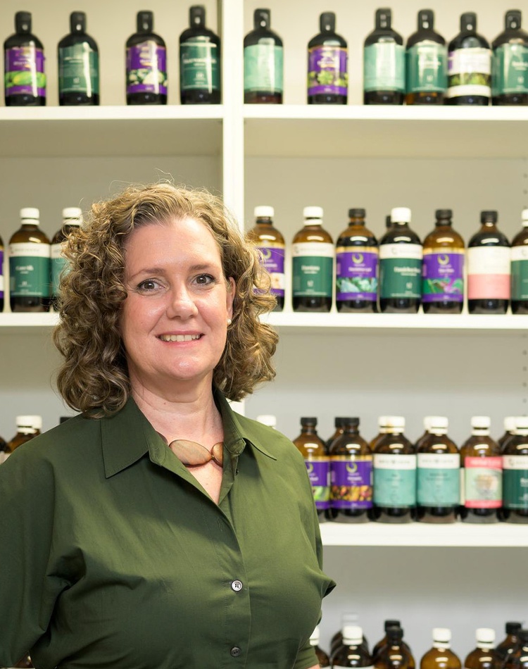 Carla O'Brien, a Lake Macquarie-based Naturopath in her clinic