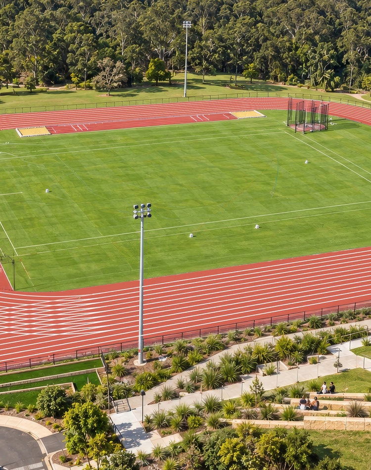 Aerial view of projected lismore athletics track ver 2-10-2026