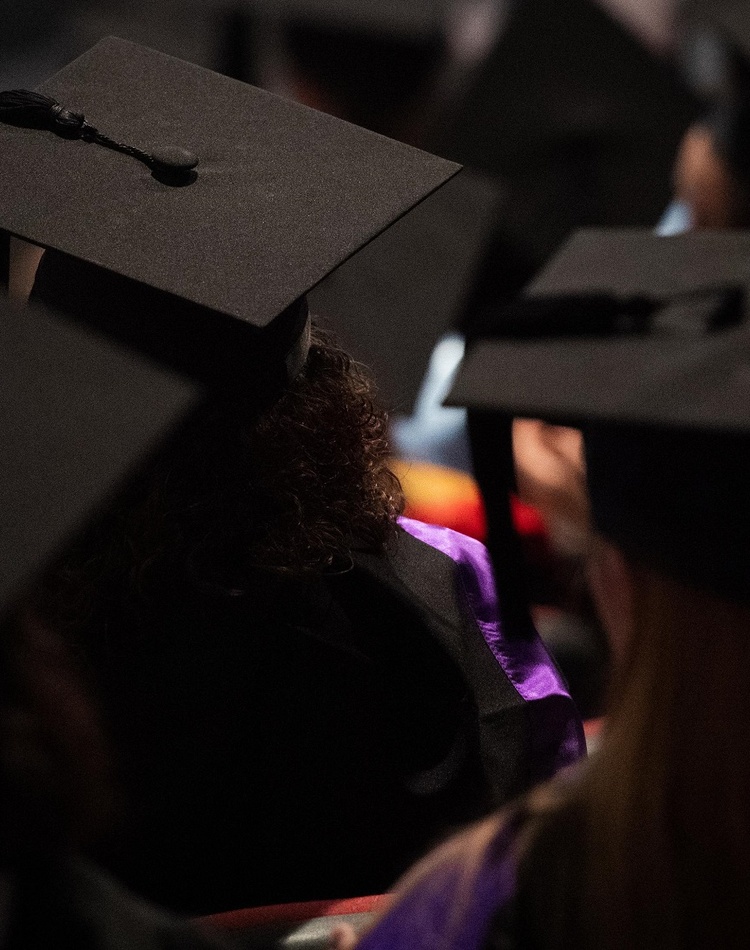 Mortar boards in soft focus