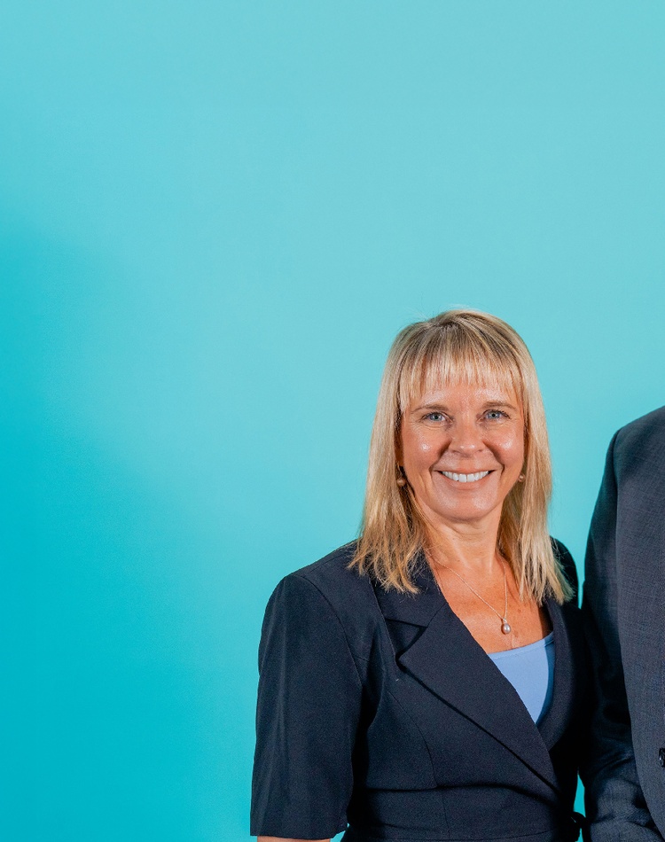 Professor Julie Jomeen (left) with Professor Tim Smith