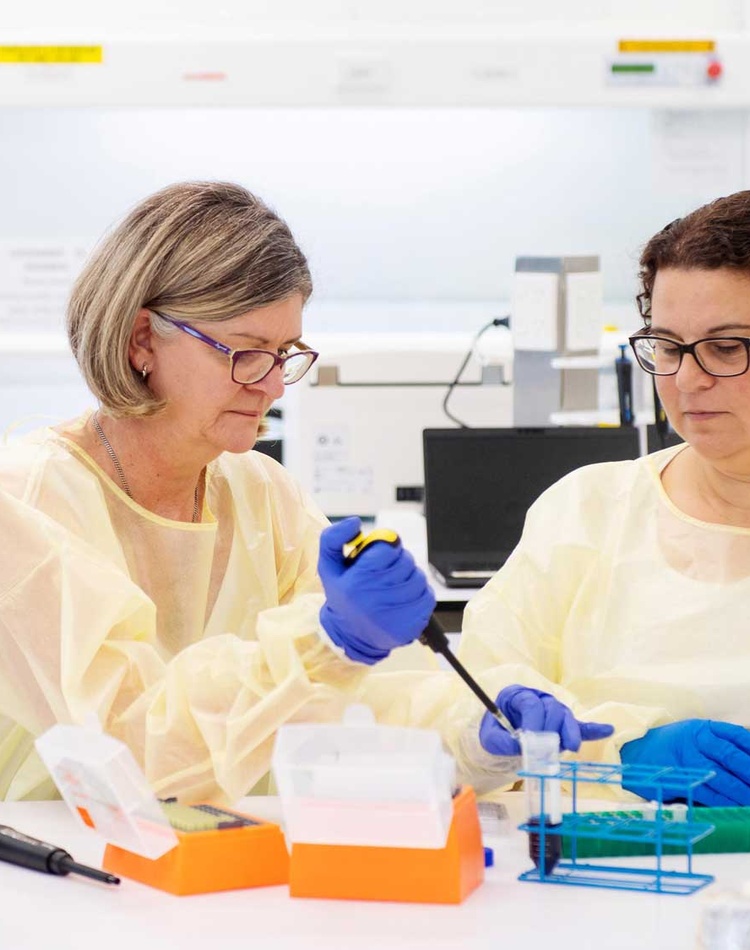 Researchers in lab NCNM