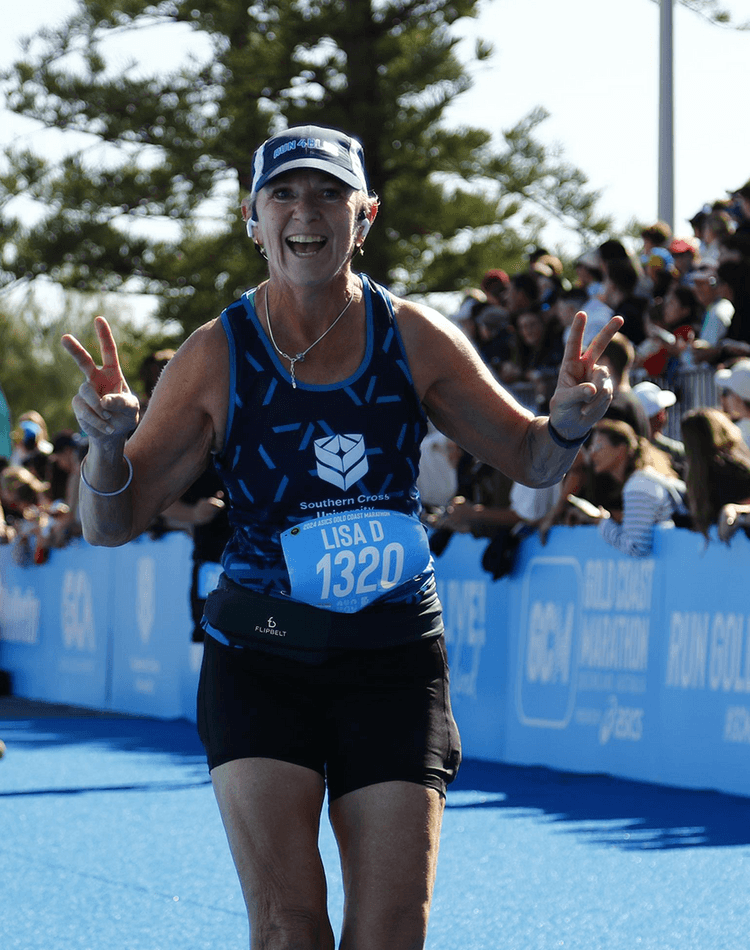 Team SCU runner during 2024 Gold Coast Marathon