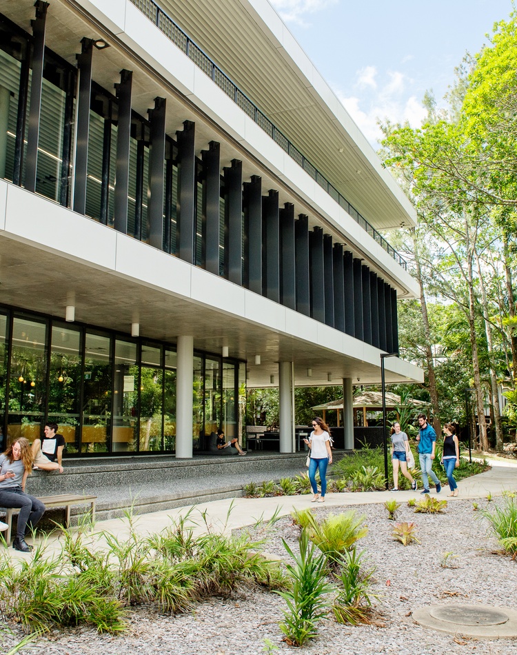 Outside library building