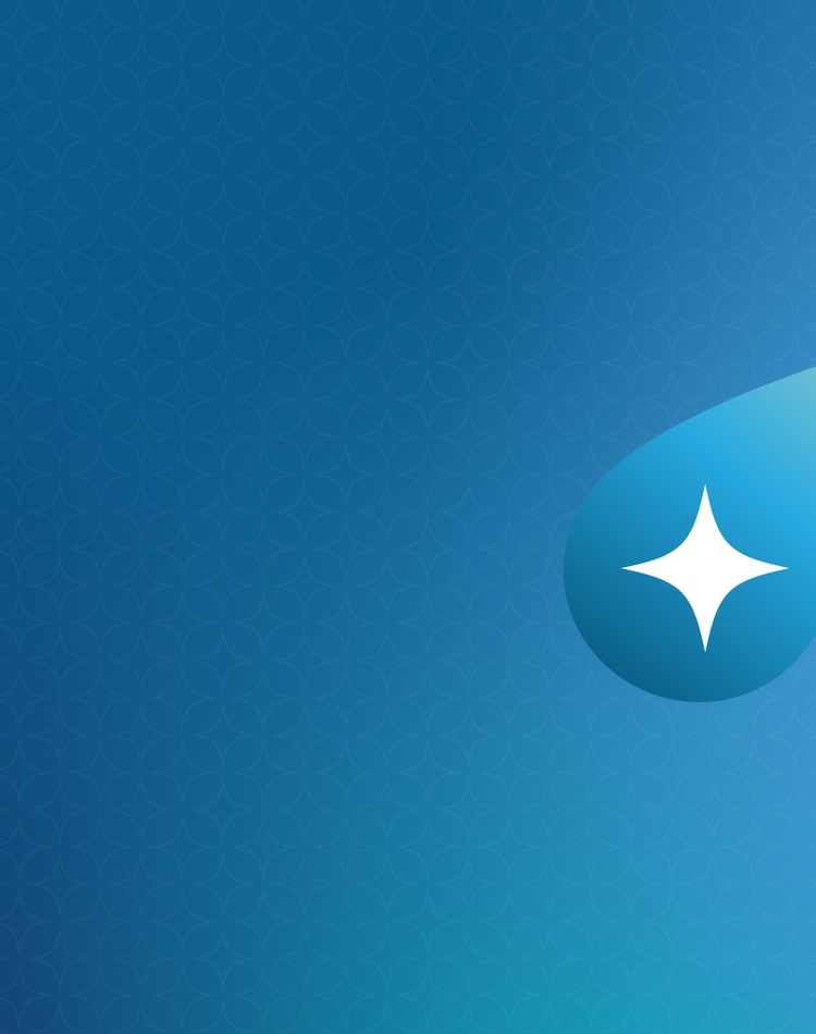 Blue gradient with star background