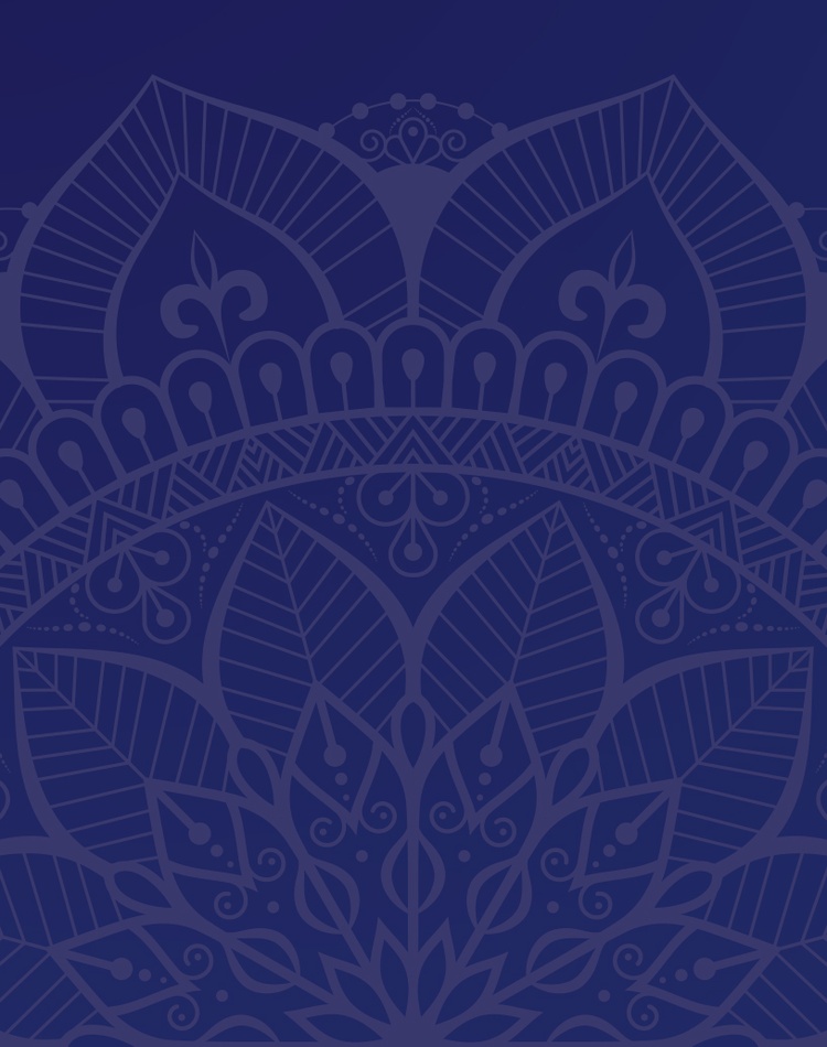 Mandala design on blue background