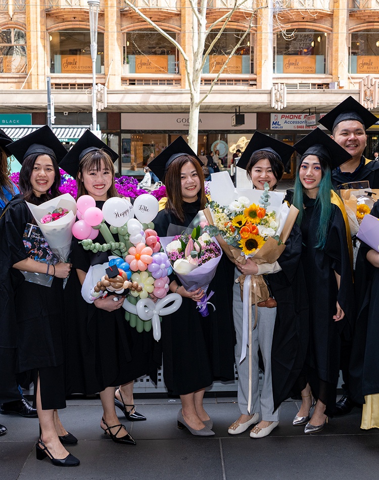 Graduates at the Melbourne Town Hall ceremony