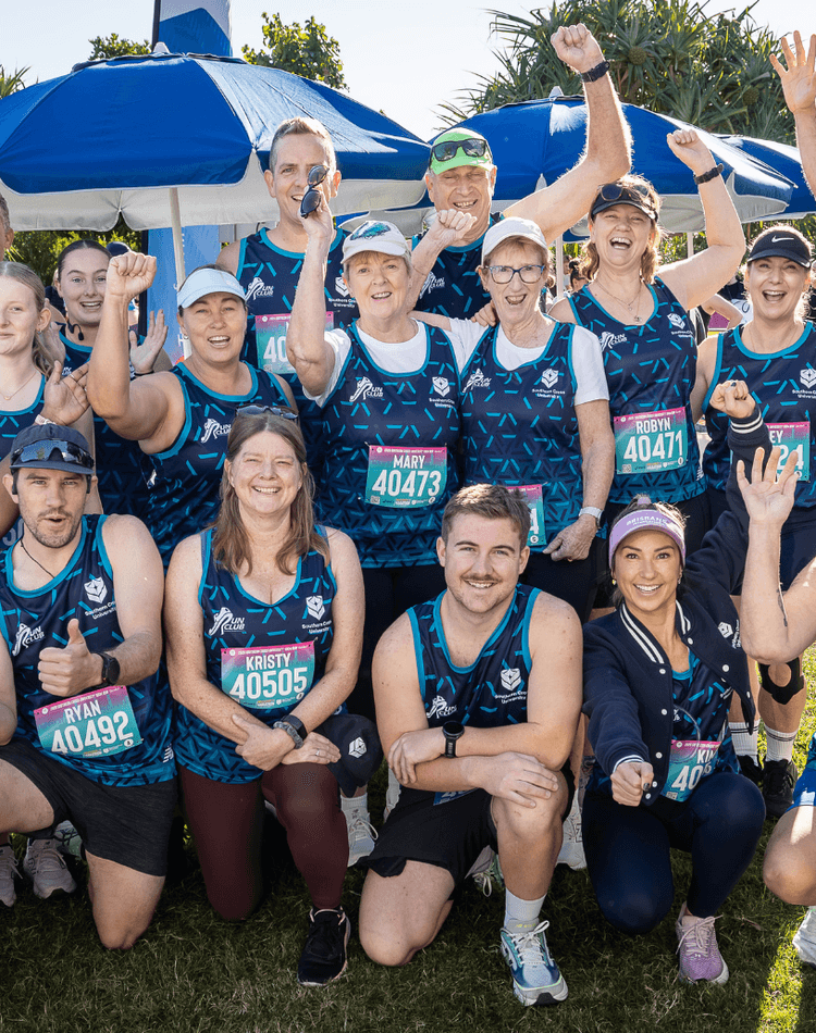 2026 Gold Coast Marathon Team SCU family photo