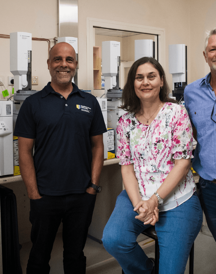Image of Professor Dirk Erler, Dr Nedeljka Rosic and Dr Shane McIntosh