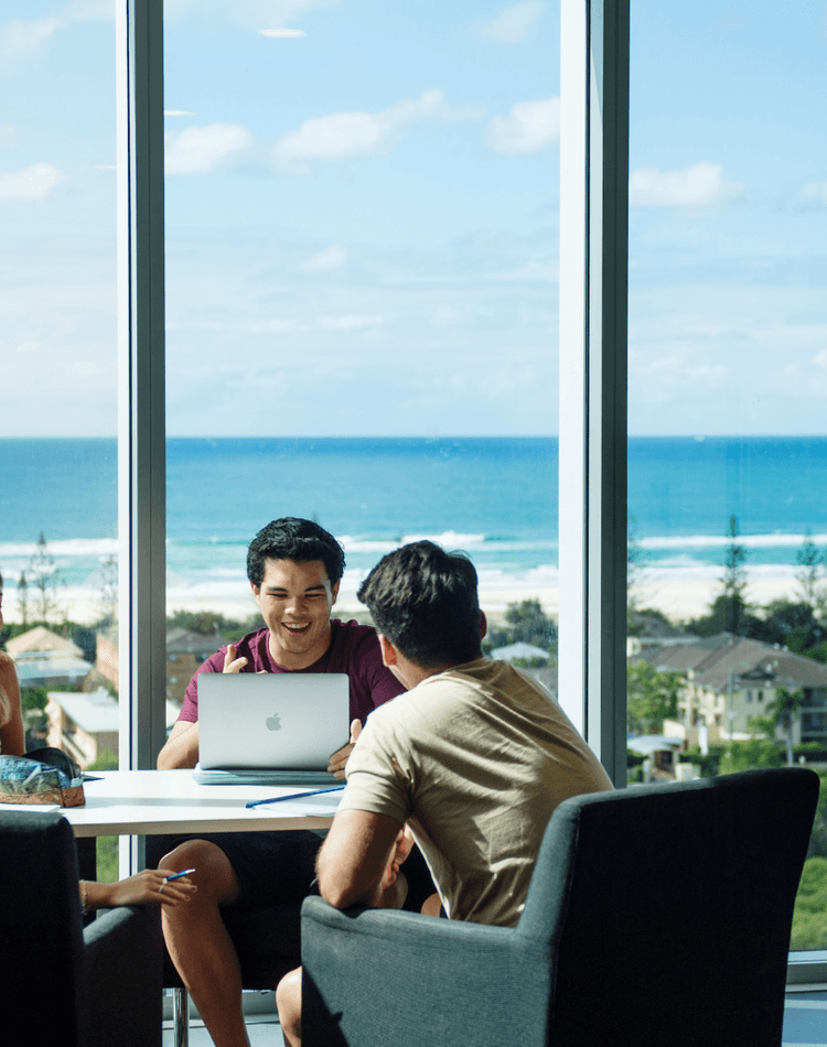 Students on the Gold Coast campus, Building B