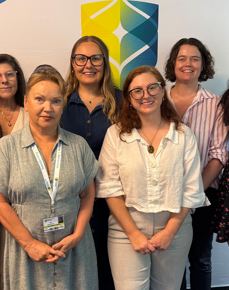 Group of students smiling at camera