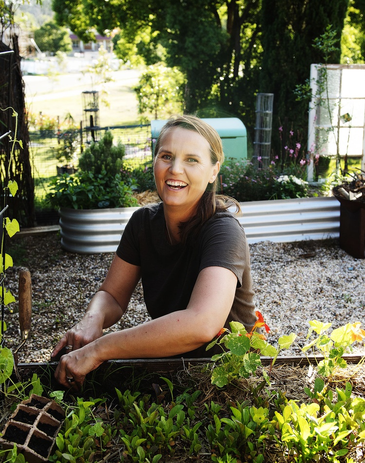 Kate Neale practices sustainability in outside garden