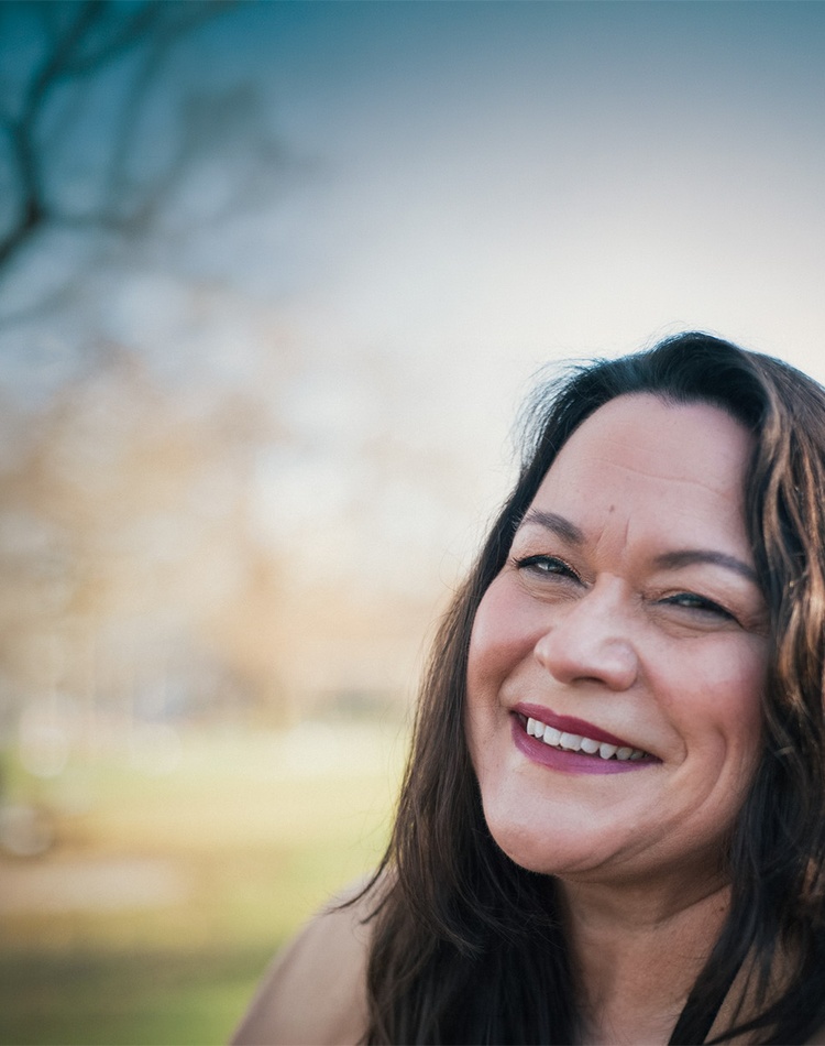 Woman smiling at camera