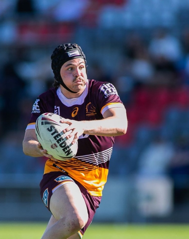 Student with football