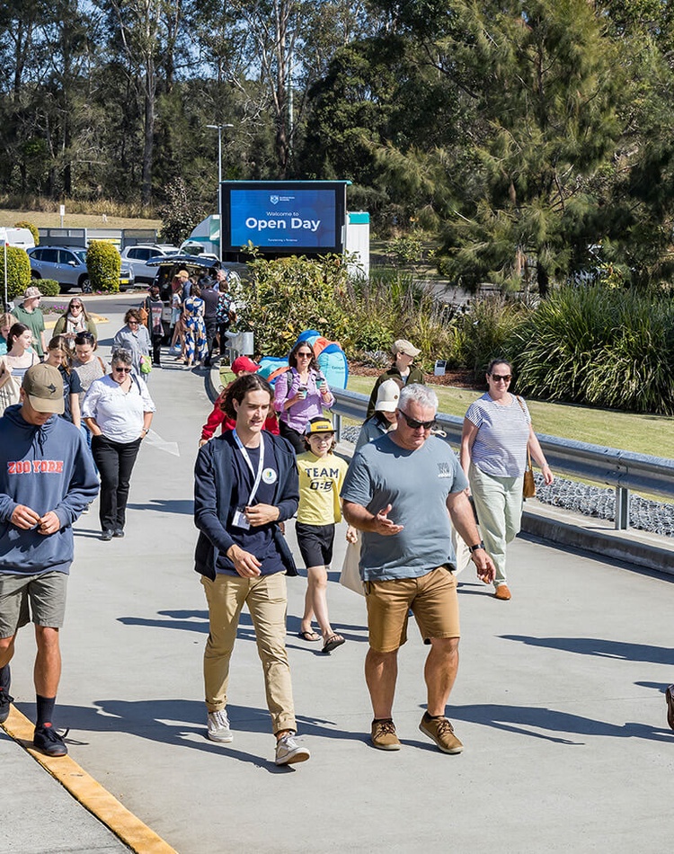 People visiting Southern Cross University Coffs Harbour Open Day