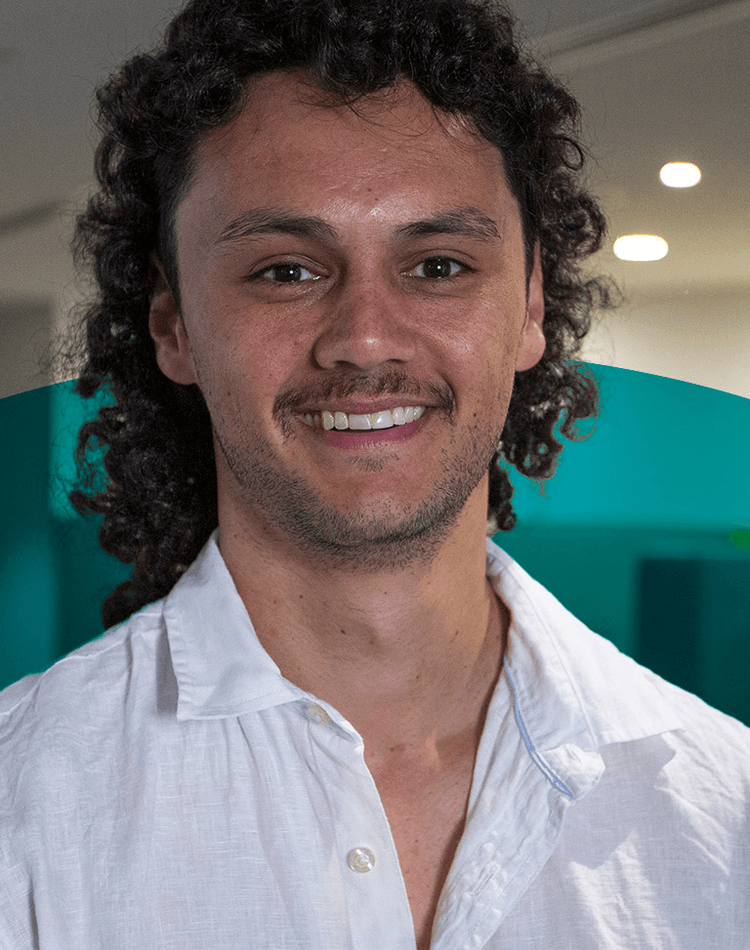 Smiling student at university