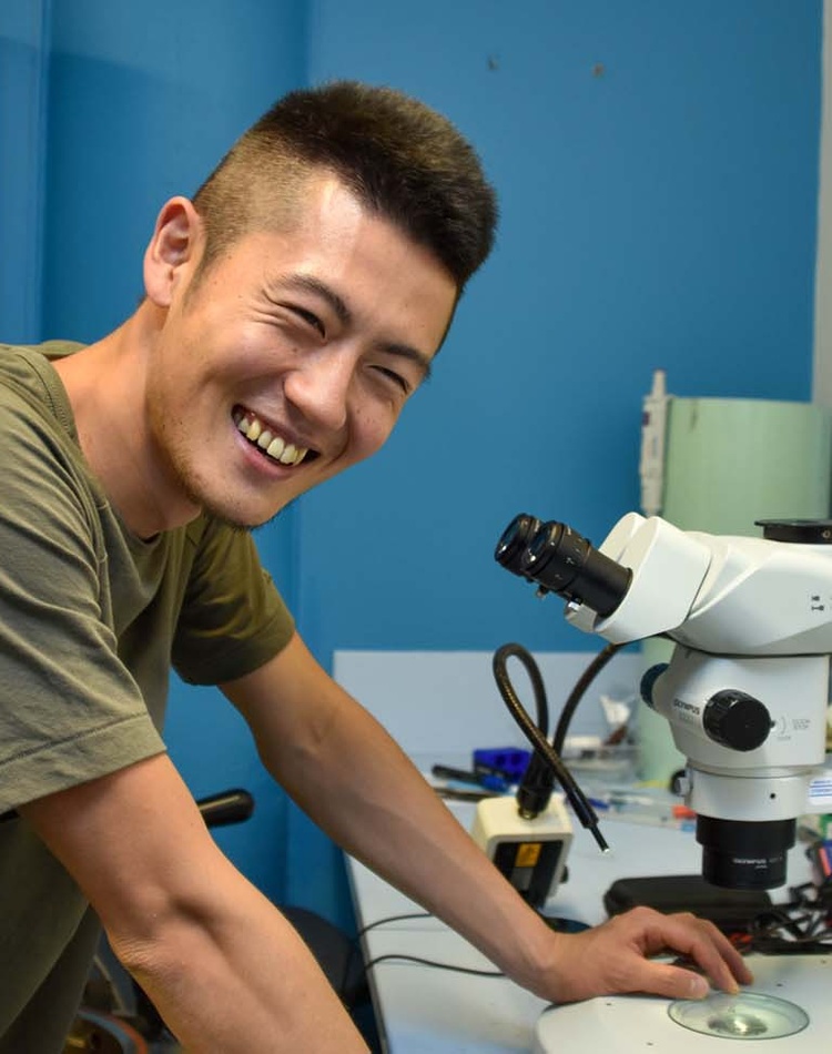 Tomoki Mishina at the National Marine Science Centre