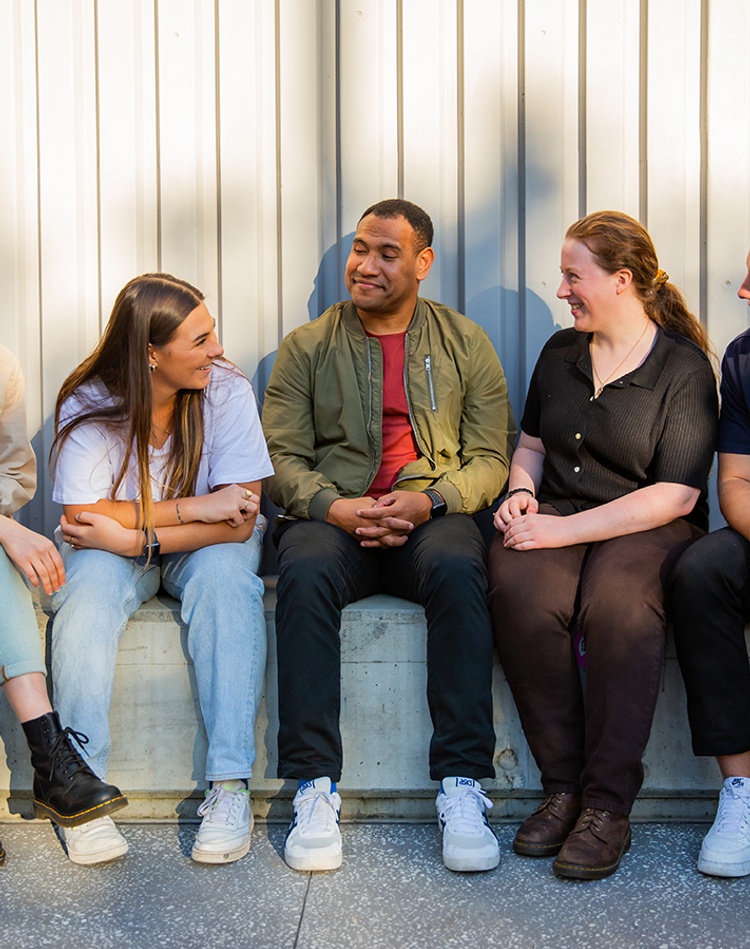 group of students chatting