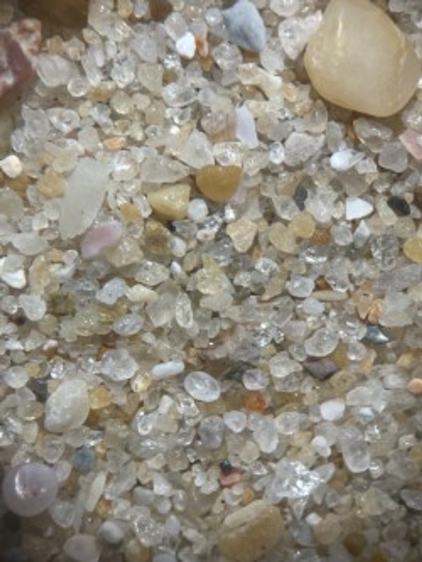 Grains of sand magnified