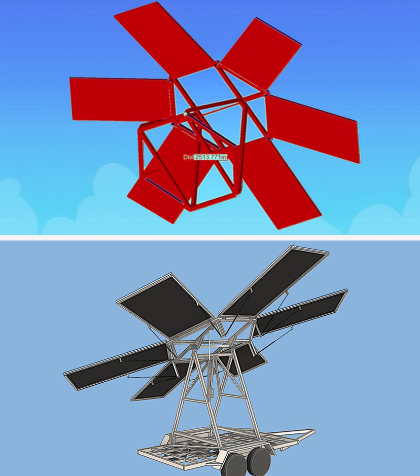 design stage of a portable solar power stystem