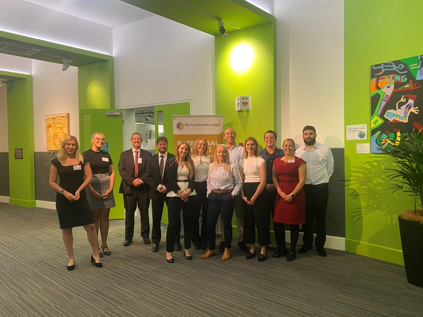 School of Law and Justice Students during a volunteer placement at My Community Legal, Robina, Queensland