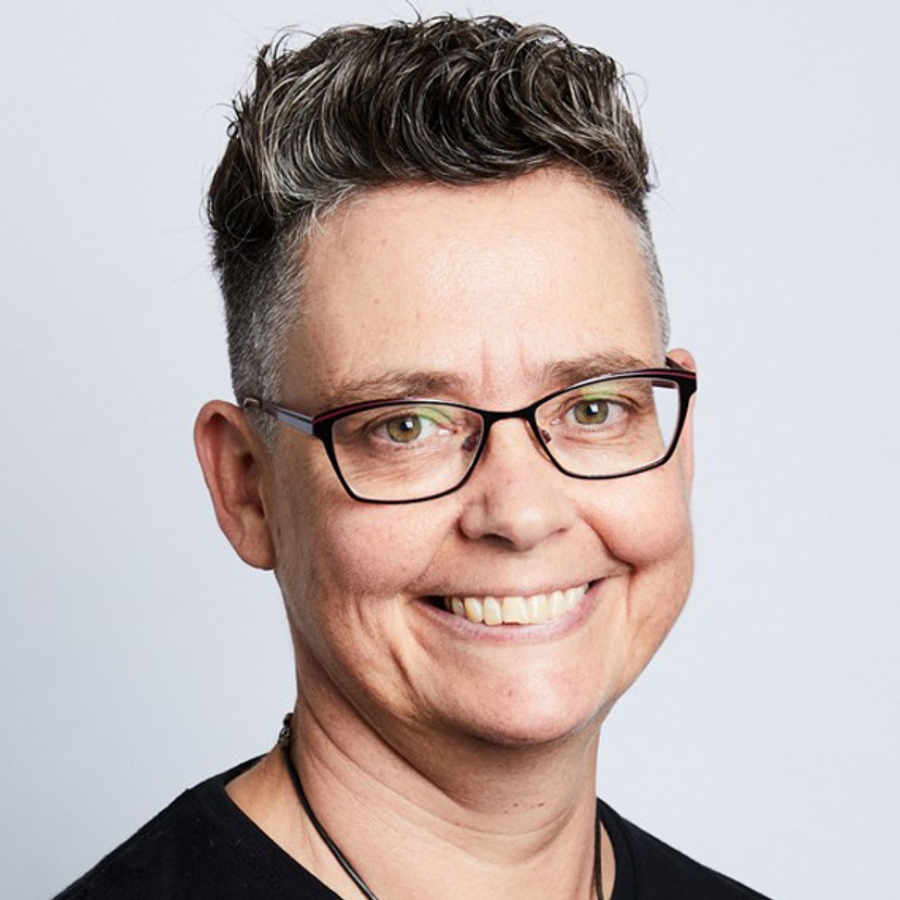 Woman smiling at camera