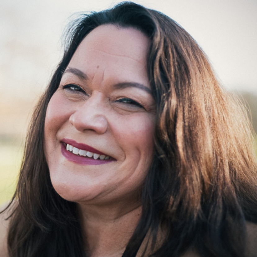 Woman smiling at camera