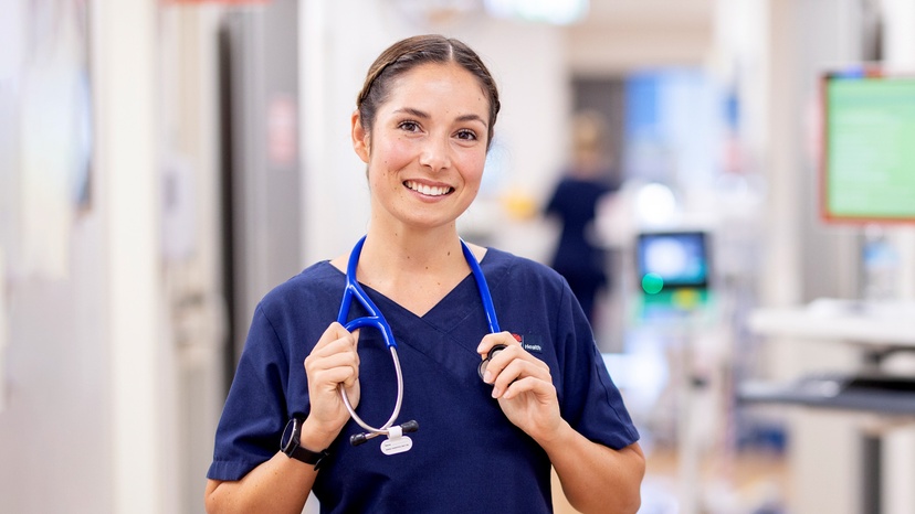 female nurse smiling