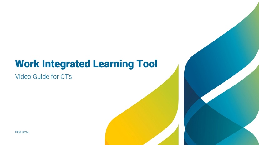Work Integrated Learning (WIL) Assessment Tool video title page