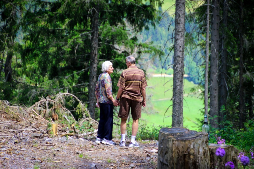 Older adults walking
