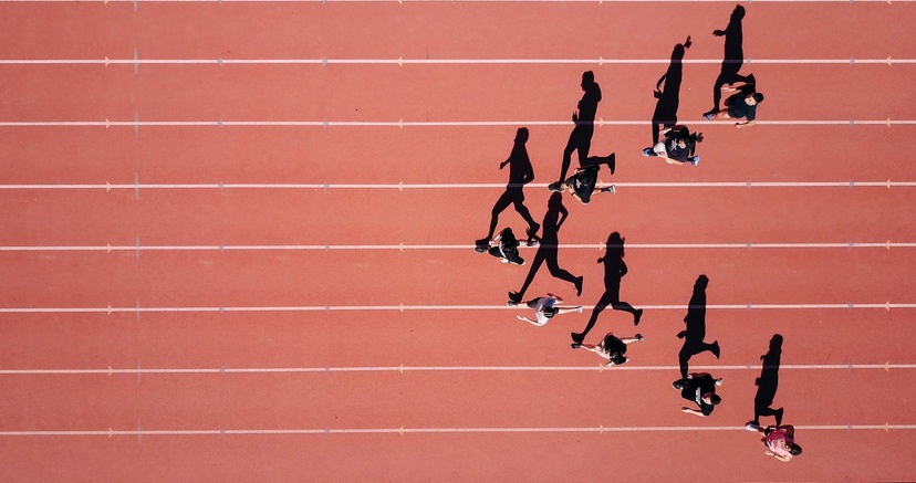 graphic of runners