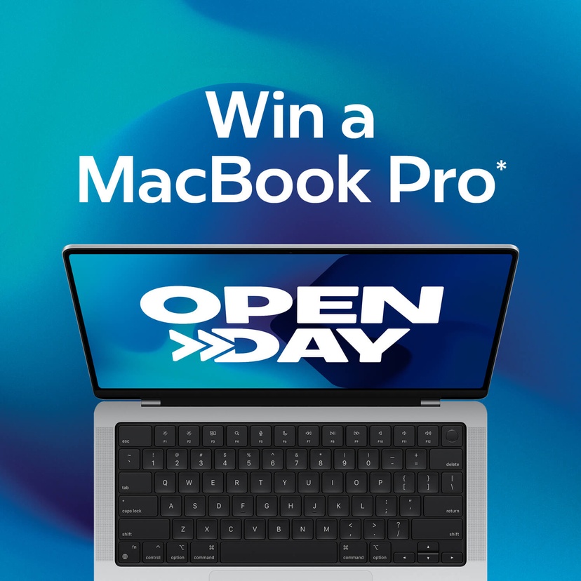 Win a MacBook Pro* at Open Day