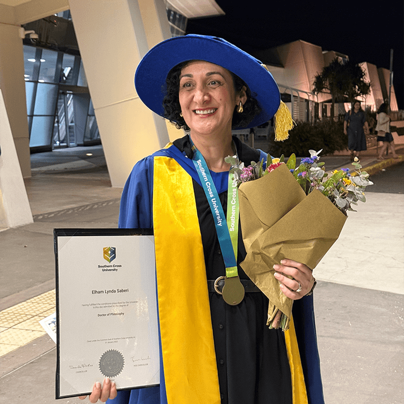 Ellie Saberi, Doctor of Philosophy and Chancellor's Medal recipient