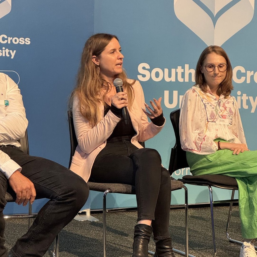 Panelist Jessica Jeffreys at SCU Symposium