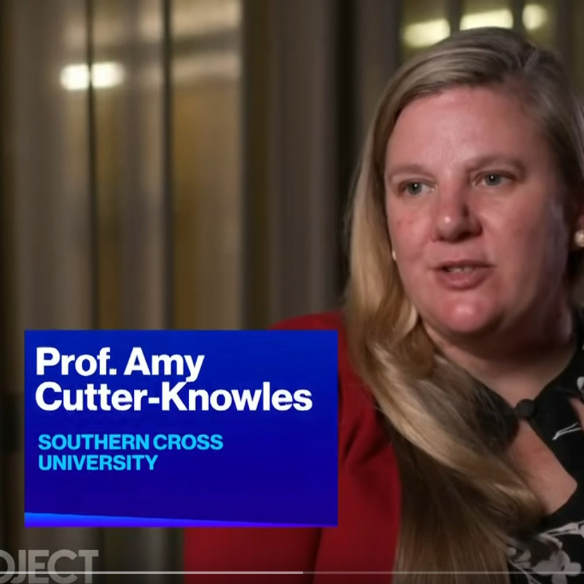 Professor Amy Cutter Mackenzie Knowles on Channel 10's The Project