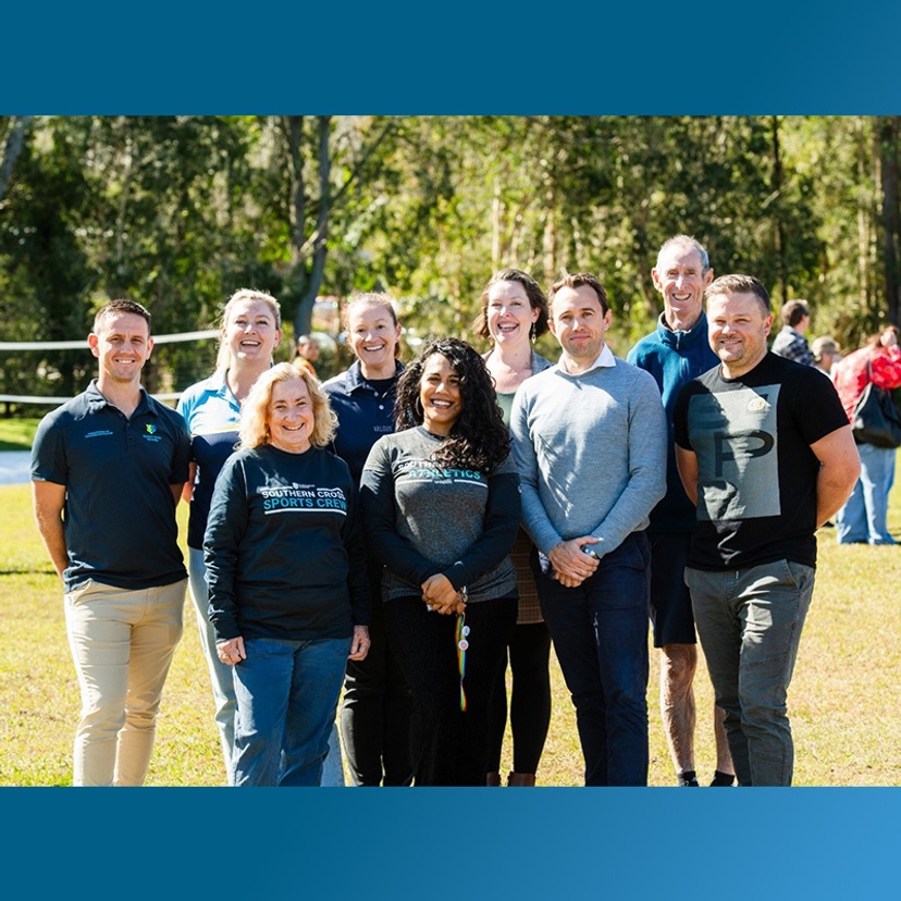 Pictured are (L-R, back row): Zac Crowley-Hattan, Darcy Van den Bossche, Briony Leonard, Aveley McCann, Greg Potts. In front: Kim McDonogh, Candice Parsons, Jack Williamson, Zenon Kowalczyk