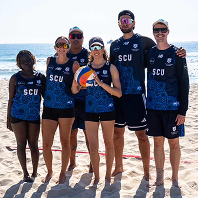 Southern Cross University Beach Volleyball team (mixed) at UniSport Nationals on the Gold Coast