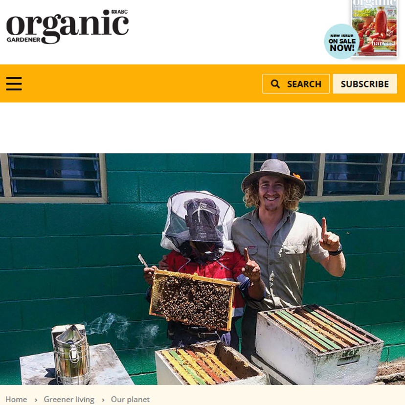 Southern Cross Bee Researchers in Organic Gardener Magazine
