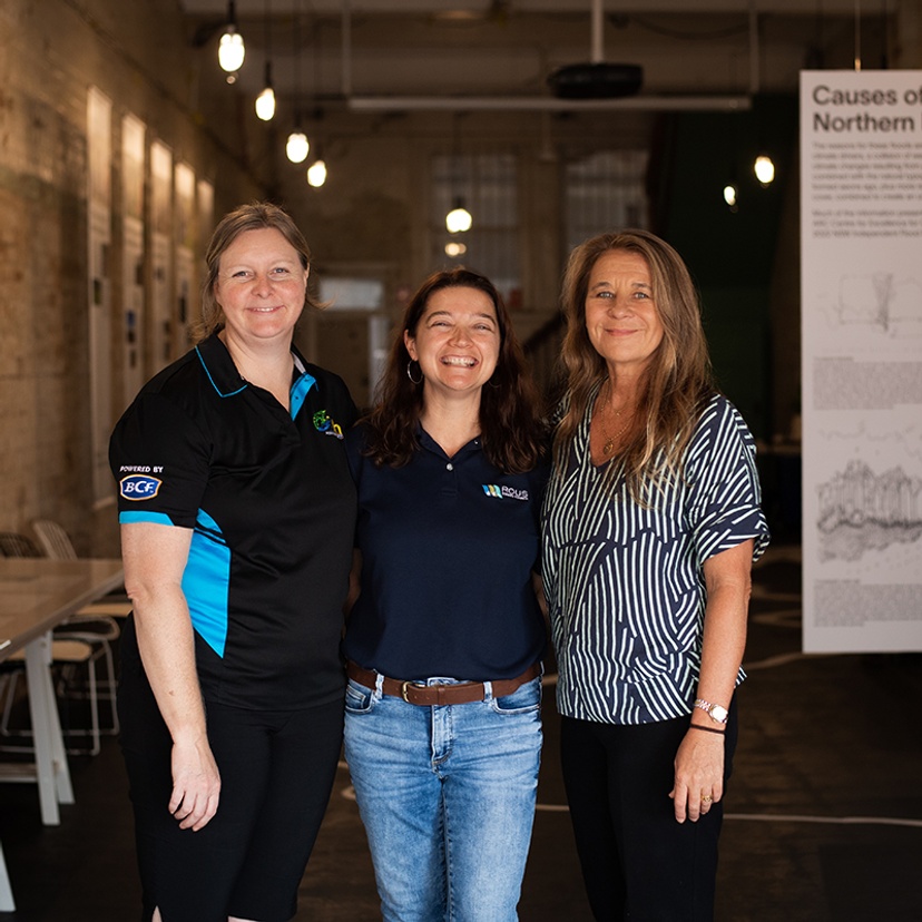 Cassie Price, Chrisy Clay and Professor Reichelt Brushett