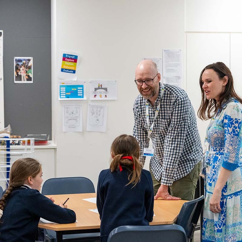 Southern Cross Education academics engaging with school students at Future Teachers Club Festival