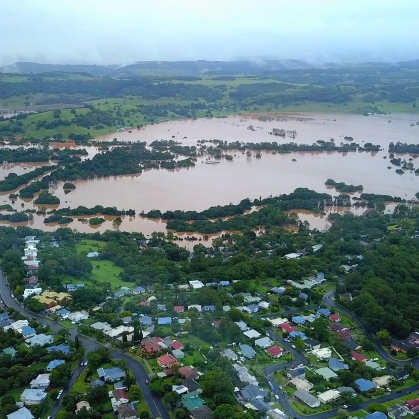 Flooded areas within the Northern Rivers region