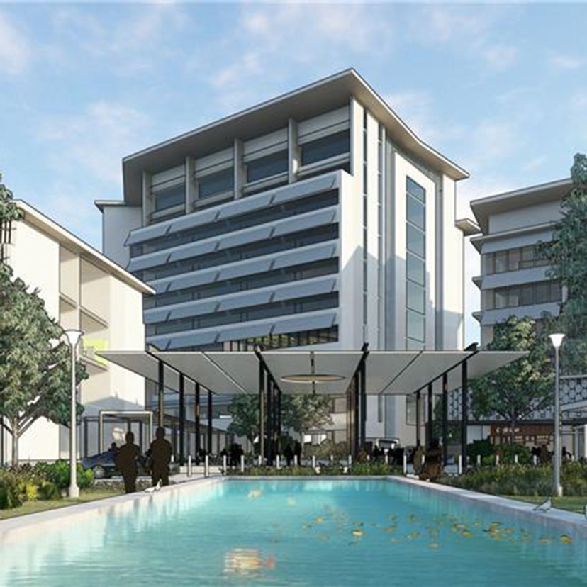 Gold Coast Master Plan artist impression of outdoor area with water feature