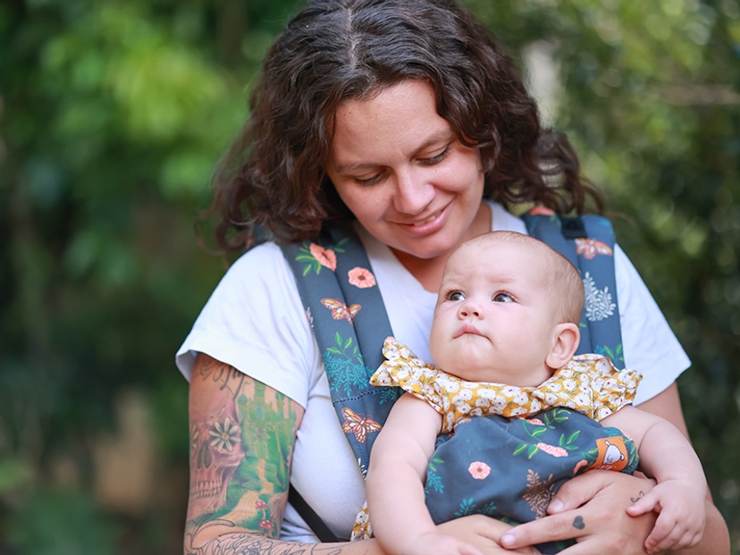 woman with baby