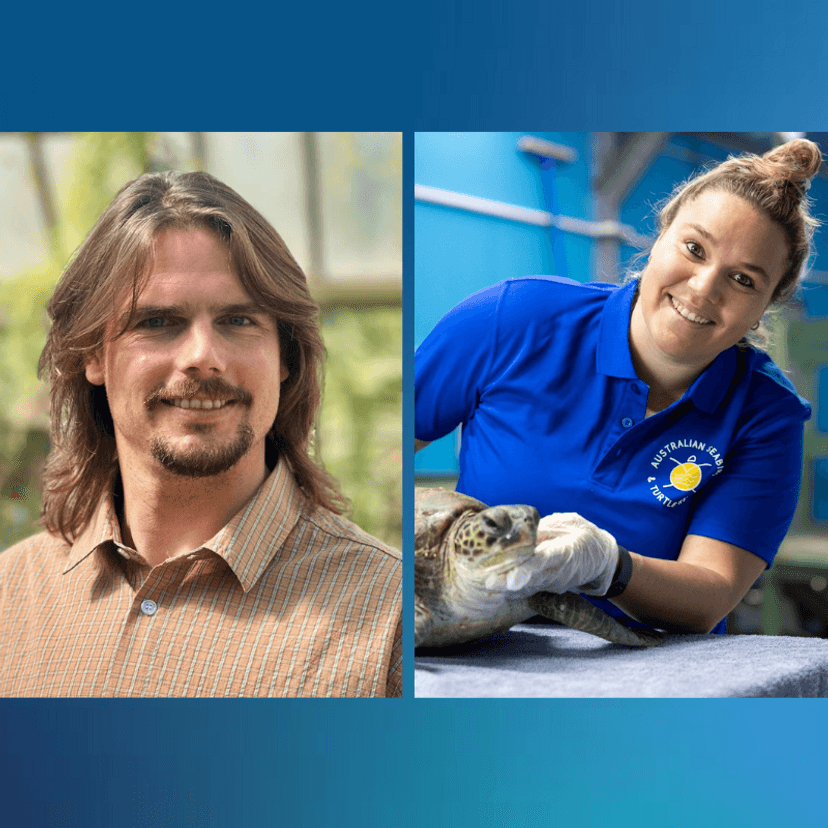 PhD candidae Matt Nolan and Masters by Research student  Amanda Philp