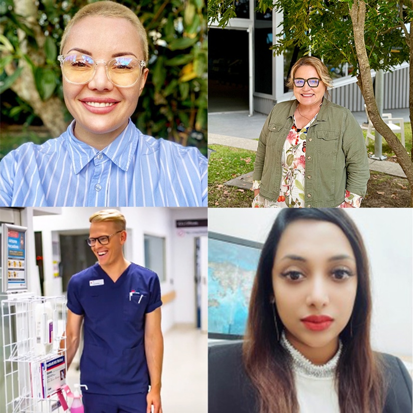 New nursing staff L-R top to bottom: Allyson Wilson, Jodie Deakin, Tyson Perrin and Dr Hancy Isaac