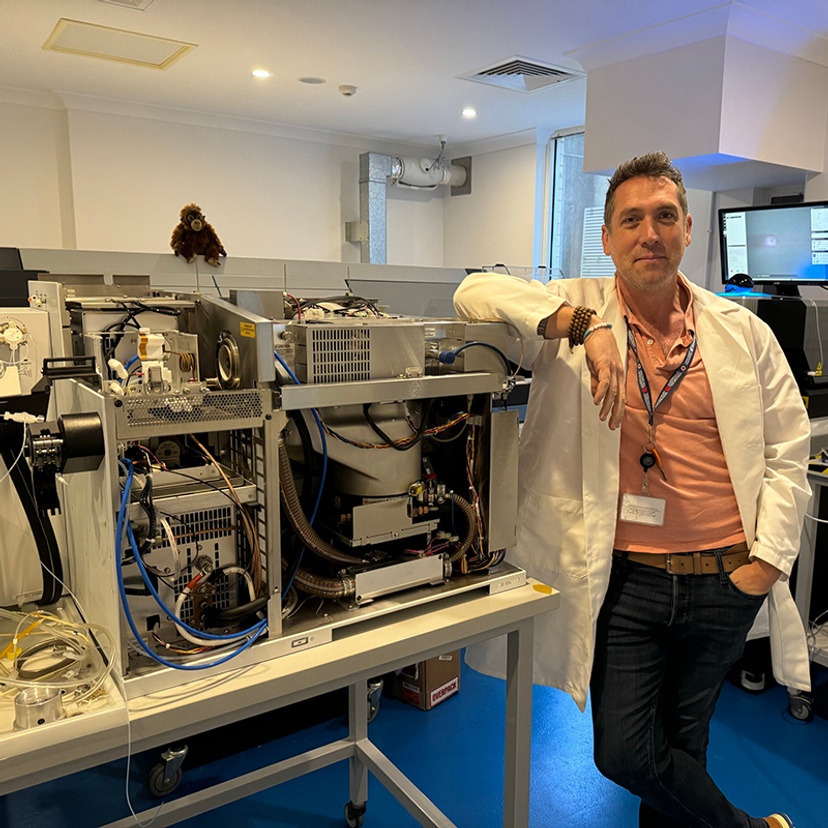 Renaud in laboratory