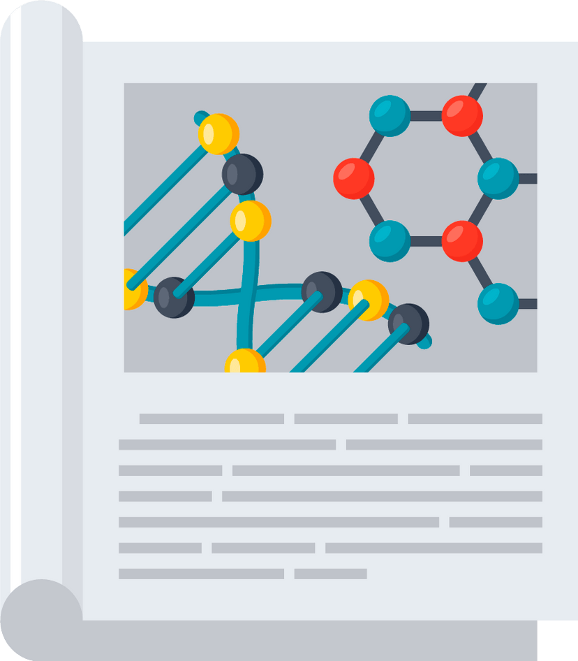 Illustration of research book