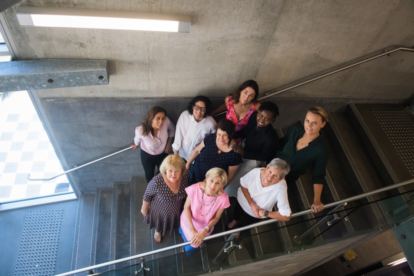 people on stairwell